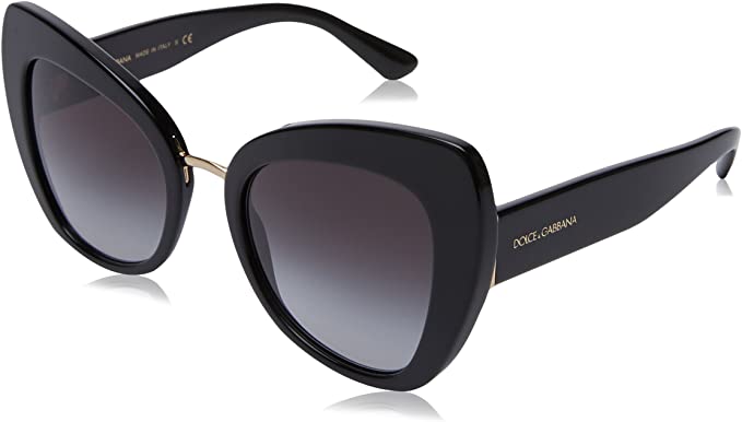 Dolce and Gabbana DG4319 501/8G Black DG4319 Cats Eyes Sunglasses Size 51mm