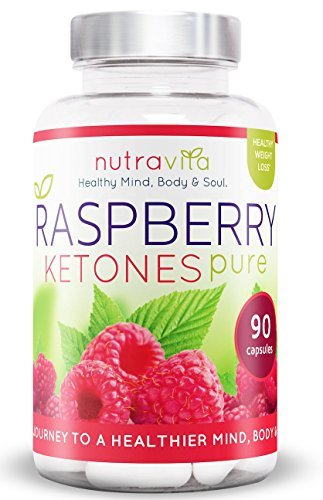 Raspberry Ketones by Nutravita - UK Manufactured High Quality Dietary weight loss Supplement - Great Value - Order Today (90 x Raspberry Ketone weight loss capsules)