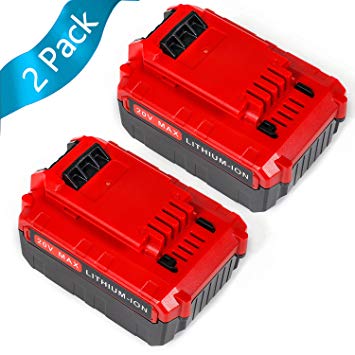 SISGAD 20V Max 5.0Ah Lithium Replacement Battery for Porter Cable PCC685L PCC680L Cordless Tools Batteries 2 Pack