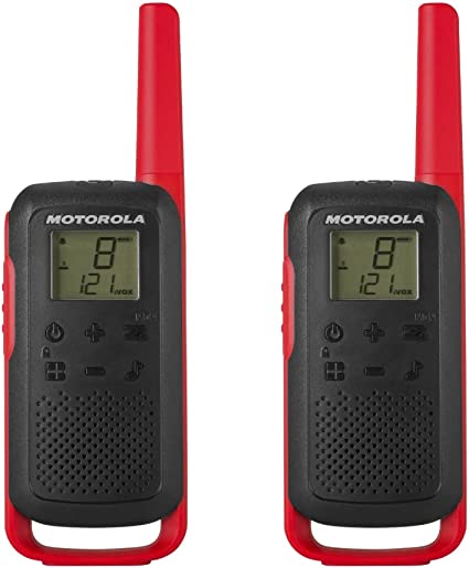 Motorola Solutions T210 Two-Way Radio Black W/Red Two-Pack