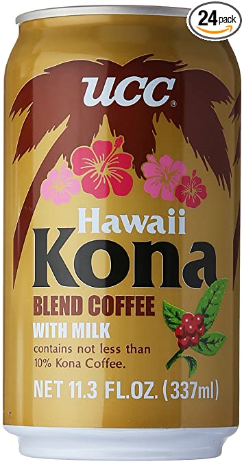 UCC Hawaii Kona Blend Coffee with Milk, 11.3- Fl. Oz Cans (Pack of 24)