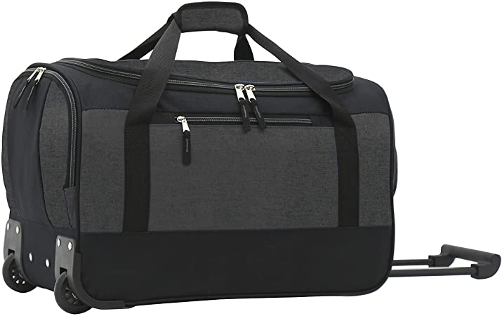 Travelers Club Pinnacle Travel Rolling Duffel Bag, Dark Grey, Carry-On 20-Inch