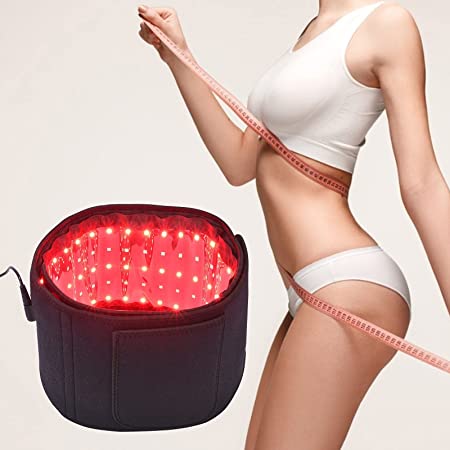 H HUKOER Red Infrared Light Therapy Device, Waist Belt,660nm LED Red Light and 850nm Near-Infrared Light are Used for Pain Relief,Red Light Therapy for Body（Black）.