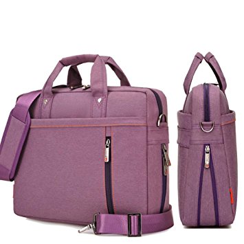 YiYiNoe Double Air-Cushion Protection 13 inch Laptop Shoulder Bag/Briefcase Bag/Handbag/Message Bag Extensible Thickness Purple