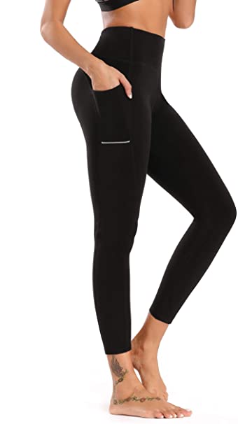 Olacia Workout Leggings for Women - High Waisted Leggings Tummy Control Yoga Pants with Pockets