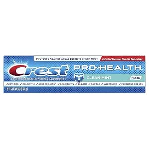 Crest Pro Health Clean Mint Toothpaste, 4.6 Ounce (Pack of 12) (Packaging May Vary)