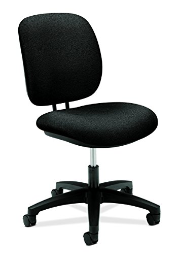 HON ComforTask Task Chair - Swivel Computer Chair for Office Desk, Black (H5901)