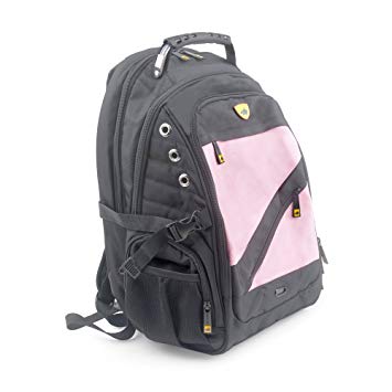 Guard Dog Security ProShield 2 Tactical Backpack, Multimedia Connections and Enhanced Gel Comfort, Black/Pink