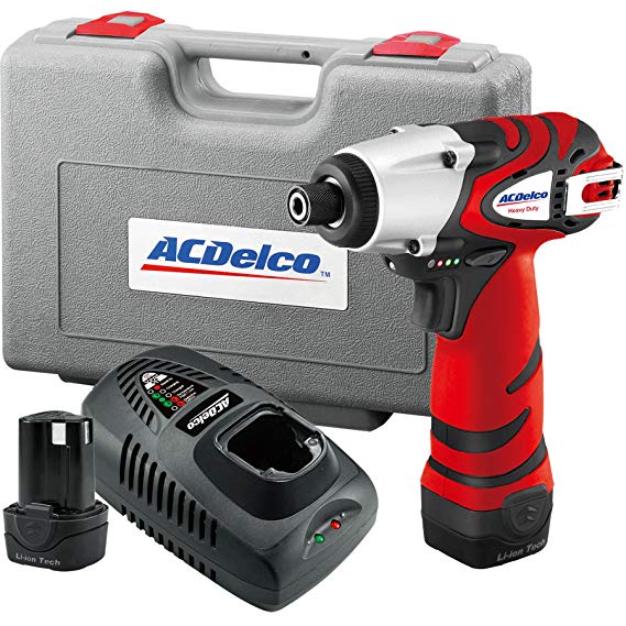 ACDelco ARI1265 Li-ion 12V Impact Driver (1265 in-lbs), 2 battery included