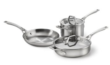 Calphalon 1857125 5-Piece Stainless Steel AccuCore Cookware Set Medium Metallic