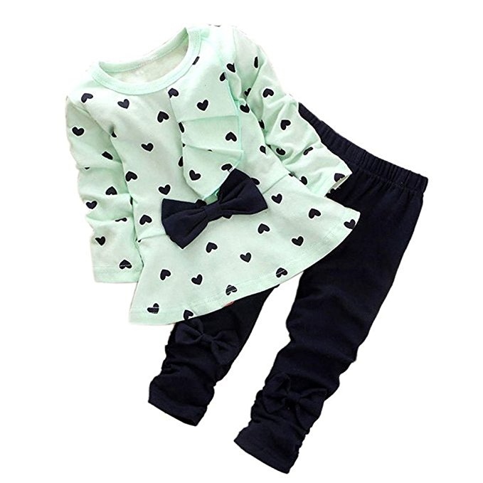 BomDeals Adorable Cute Toddler Baby Girl Clothing 2pcs Top&pants Outfits