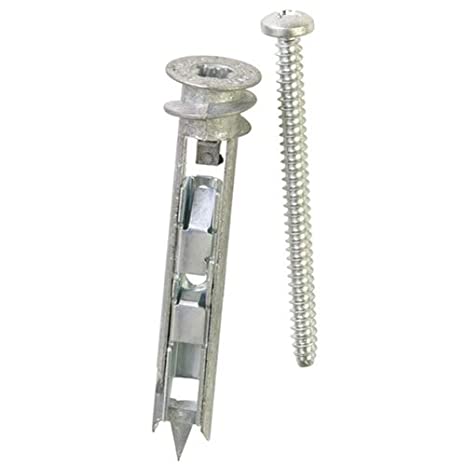 Starborn EZT Zinc E-Z Toggle Kit 50 Pack ITW Buildex Anchors Self Drilling Hangs Up to 85 Lbs, Screws 8 x 2-1/8" Phillips