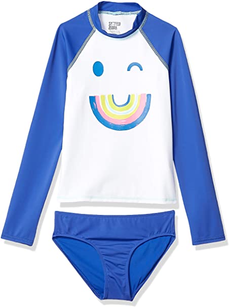 Spotted Zebra Girls and Toddlers' Tankini Rashguard Swimsuit Sets