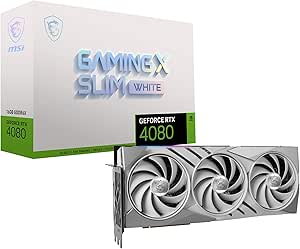 MSI Gaming GeForce RTX 4080 16GB GDRR6X 384-Bit HDMI/DP Nvlink Tri-Frozr 3 Ada Lovelace Architecture Graphics Card (RTX 4080 16GB Gaming X Slim White)