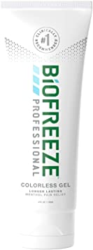 Biofreeze Professional Gel - COLOURLESS FORMULA - Topical Cold Therapy Pain Relief from Arthritis, Muscle, Joint and Back Pain - 5% Menthol - 118ml Tube