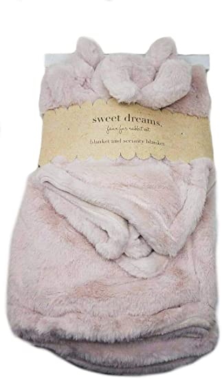 Sweet Dreams Faux Fur Blanket and Security Blanket Set