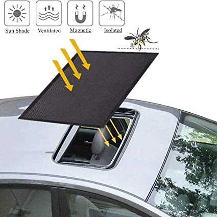 Big Ant Sunroof Sun Shade,Magnetic Net Moonroof Mesh Breathable Car Roof Cover,UV Sun Protection Cover for Baby Kids Breastfeeding When Parking on Trips,Overnight Camping