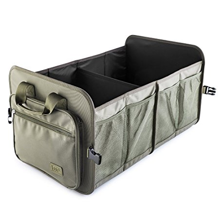 Car Trunk Storage Organizer; MIU COLOR Waterproof Collapsible Storage Containers for Car, Truck, SUV; Army Green