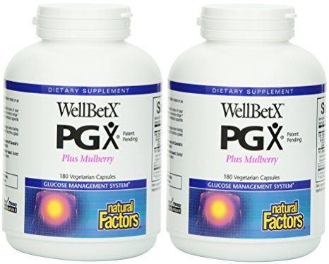 Natural Factors Wellbetx PGX Plus Mulberry Veg. Capsules, 180-count (180 X 2)