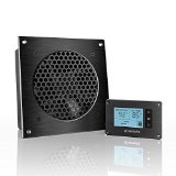 AC Infinity AIRPLATE T3 Quiet Cooling Fan System with Thermostat Control for Home Theater AV Cabinets