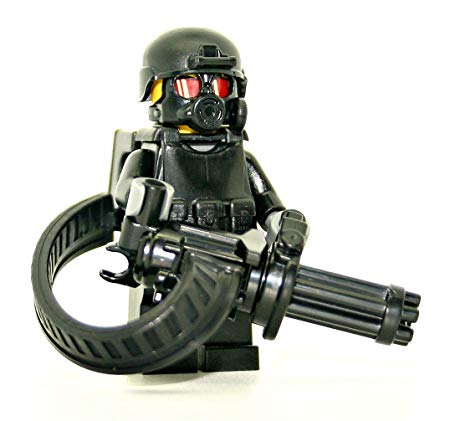 Heavy Support Gunner Minigun Soldier - Modern Brick Warfare Custom Minifigure