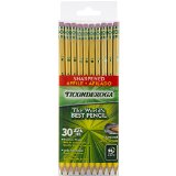 Dixon Ticonderoga Wood-Cased 2 HB Pencils Pre-Sharpened Box of 30 Yellow 13830