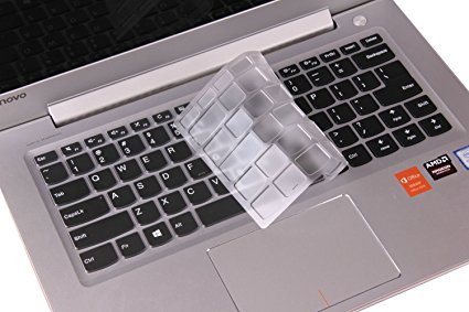 CaseBuy Ultra Thin Backlit TPU Clear Transparent Keyboard Protector Cover Skin for Lenovo Yoga 710 14 14", Yoga 710 15 15.6", Flex 4 14", ideapad 310s, ideapad 510S 14" laptop US Version