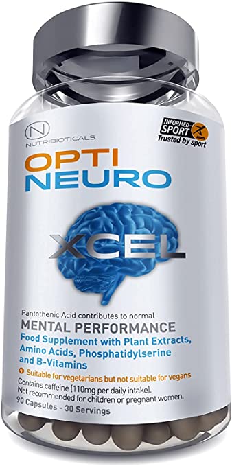 Optineuro® Xcel for Mental Performance | Recommended for Advanced Supplement Users | 90 Capsules, 1 Month Supply