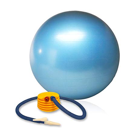 Beachbody Balance Ball, Burst-Resistant - with Foot Pump and Training Guide