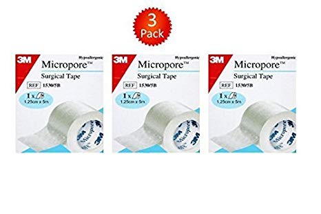 Micropore Surgical Tape 5M 1.25Cm - Pack of 3