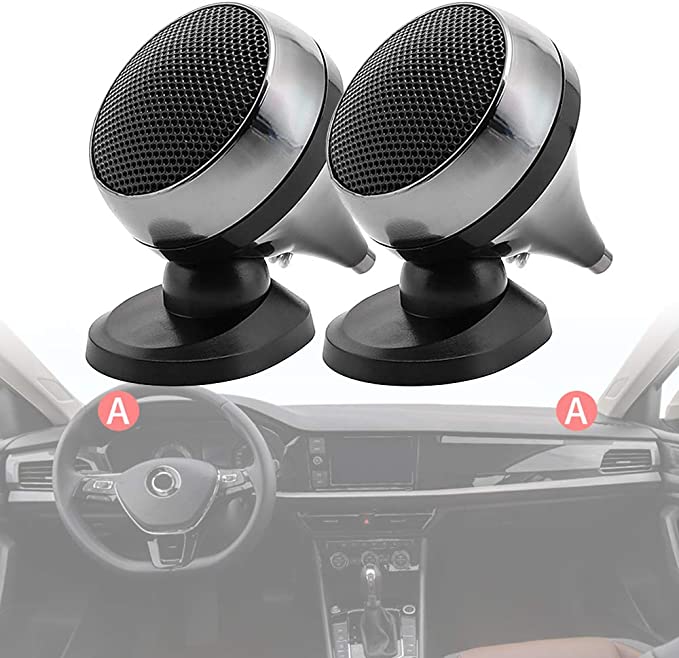 ePathChina 2pcs Universal Car Tweeter Speaker 150W 4Ohm Audio Silk Film for Car Modification High-Pitched Car Audio Modification Nondestructive