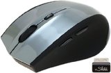 ShhhMouse Wireless Silent 5-Button Optical Mouse with 1000 1200 and 1600 dpi switch 90 Noise Reduction Battery Included 1 YEAR US WARRANTY Gunmetal