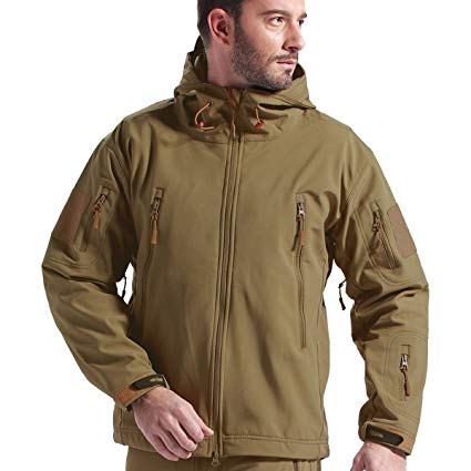 FREE SOLDIER Tactical Jacket Soft Shell Fleece Lined Water Repellent Coat Windproof Outwear Camouflage Jacket