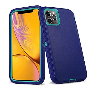 iPhone 11 Pro Max Case,[AOKSI] Hybrid Multilayer Protective Case Heavy Duty Rugged Rubber Shockproof Protection Cover Dust-Proof Shockproof Scratch-Resistant for iPhone 11 Pro Max (Purple/Blue)