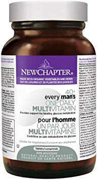 New Chapter Every Man's One Daily 40 , Men's Multivitamin Fermented with Probiotics   Saw Palmetto   B Vitamins   Vitamin D3   Organic Non-GMO Ingredients - 72 ct