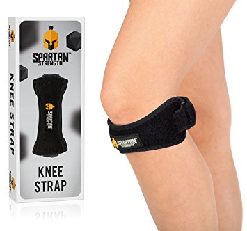 Patella Knee Strap by Sparthos - Adjustable Knee Patella Support Brace for Jumpers and Runners Knee - Effective Pain Relief for Arthritis, ACL, Running, Basketball, Meniscus Tear, Sports, Athletic