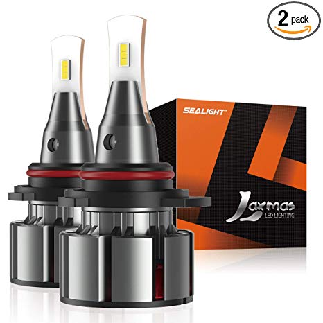 9012 LED Headlight Bulb, SEALIGHT 9012 Headlight Bulb L2 SERIES with Cooling Fan, 9012/HIR2 LED Headlight Bulbs Conversion Kit, Low Beam/High Beam, Ultrathin Alloy Board, 6000K Xenon White