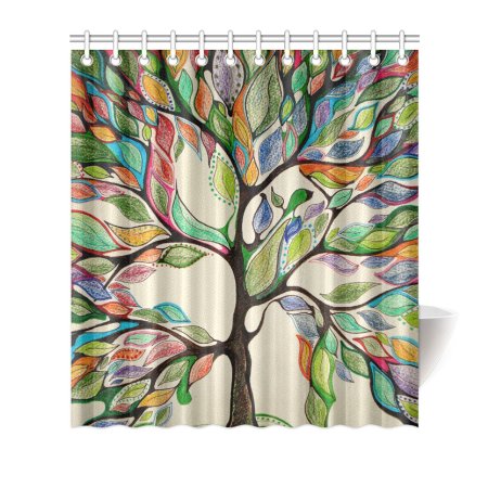 Tree of Life Gorgeous Like Leather 66"(w) x 72"(h) Bath Shower Curtain