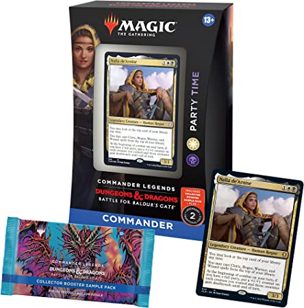 Magic: The Gathering Commander Legends: Battle for Baldur’s Gate Commander Deck – Party Time   Collector Booster Sample Pack