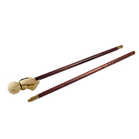 Handover : 2 Piece Wooden Mahl Stick : with Ball and Leather