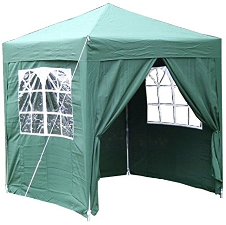 Airwave 2.0x2.0mtr Green Pop Up Gazebo Waterproof with Four Side Panels and Carrybag