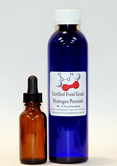 8 Oz 35% Food Grade Hydrogen Peroxide with Free Dropper Bottle Our Peroxide Is the Best.