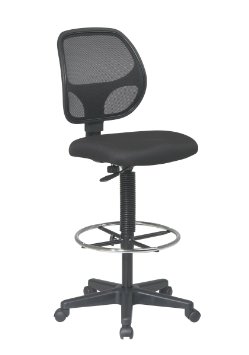 Deluxe Mesh Back Drafting Chair with Adjustable Footring