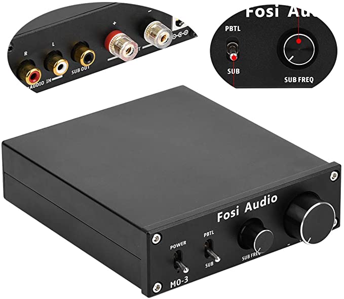 Fosi Audio Subwoofer Amplifier 300 Watt Mono Audio Amp with Full-Frequency and Sub Bass Switchable