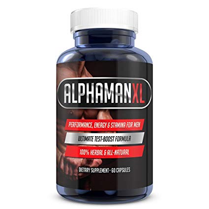 AlphaMAN XL Male Pills - Enlargement Booster Increases Energy, Mood & Stamina | Best Performance Supplement for Men - 1 Month Supply