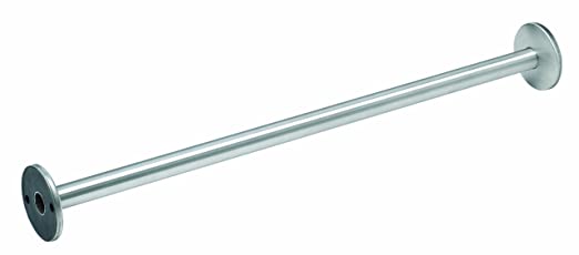 Bradley 9538-036000 Stainless Steel Concealed Mount Shower Curtain Rod, 1" OD x 36" Length