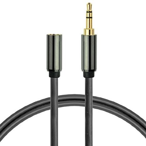 Mediabridge 35mm Extension Cable 25 Feet - 35mm Female To Male Stereo Audio Cable - Step Down Design - Part MPC-35FM-25