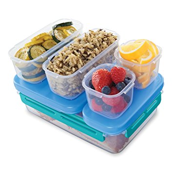 Rubbermaid LunchBlox Leak-Proof Entree Lunch Container Kit, Large, Blue