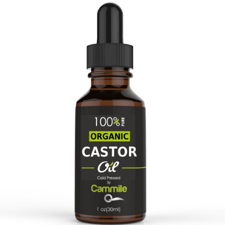 Organic Castor Oil - 100 Pure and Cold Pressed - For Hair Eyelashes Eyebrow Skin and Face - Used for Growth and Strength Treatment - 30 Days Money Back Guarantee 1oz30ml