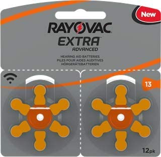 Rayovac Extra Advanced Hearing Aid Batteries, Size 13, Orange Tab, PR48, Pack of 120